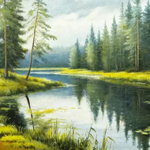 Лесная река